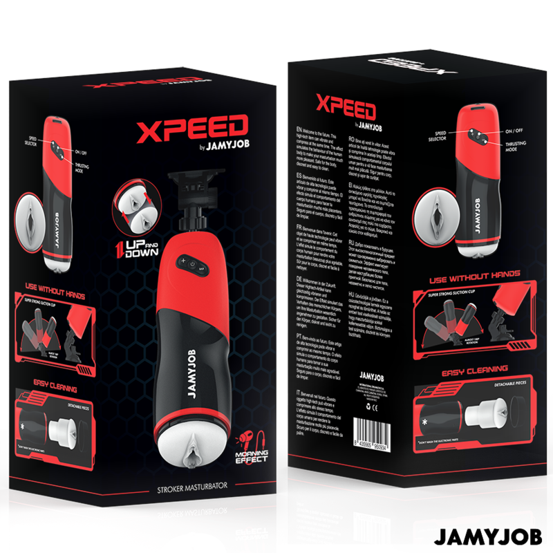 JAMYJOB - XPEED AUTOMATISCHER VAGINA-MASTURBATOR, 5 STOSSMODI UND SOUNDEFFEKT