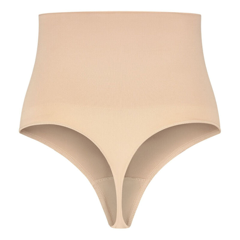 BYE-BRA - NAHTLOSER GÜRTEL STIL TANGA BEIGE GRÖSSE XL