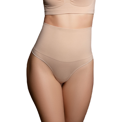 BYE-BRA - NAHTLOSER GÜRTEL STIL TANGA BEIGE GRÖSSE XXL