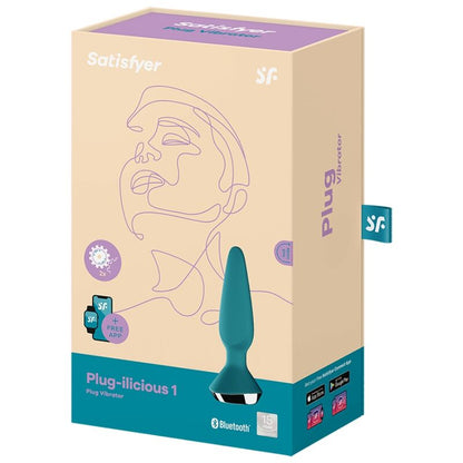 SATISFYER - PLUG ILICIOUS 1 PLUG VIBRATOR GRÜN