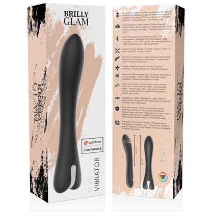 BRILLY GLAM - RYAN VIBRATOR + WATCHME-FERNBEDIENUNG