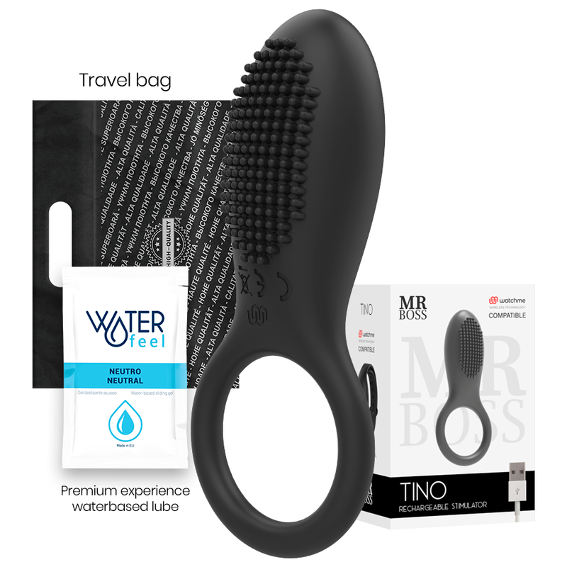 MR BOSS - TINO STIMULATIONSRING + WATCHME-FERNBEDIENUNG