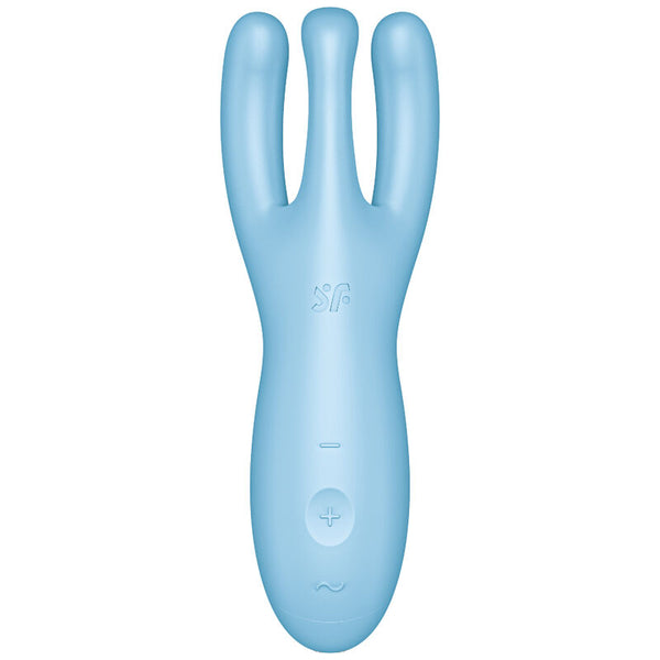 SATISFYER - THREESOME 4 VIBRATORAPP BLAU
