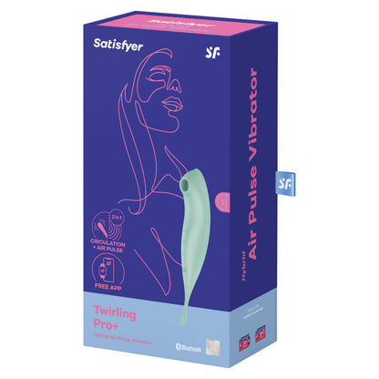 SATISFYER - TWIRLING PRO+ AIR PULSE STIMULATOR & VIBRATOR APP GRÜN