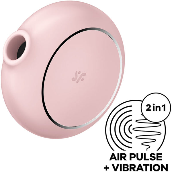 SATISFYER - PRO TO GO 3 DOPPELTER LUFTPULSSTIMULATOR & VIBRATOR ROSA