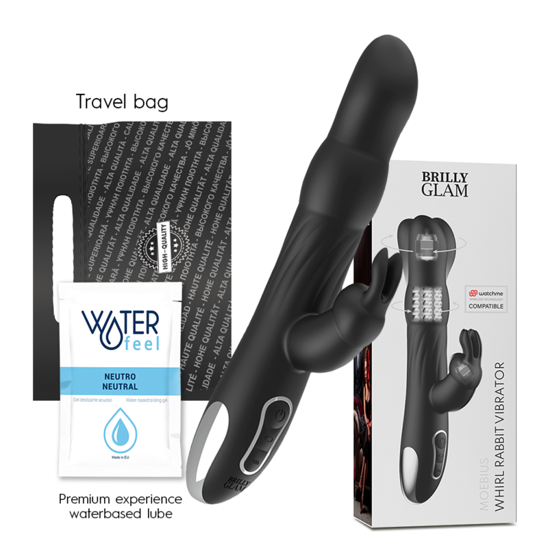BRILLY GLAM - MOEBIUS RABBIT-VIBRATOR & ROTATOR + WATCHME-FERNBEDIENUNG