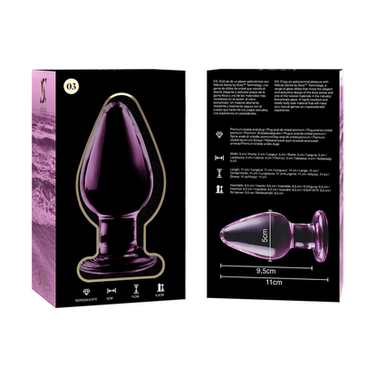 NEBULA SERIES BY IBIZA - MODELL 3 ANALPLUG BOROSILIKATGLAS ROSA 11 CM -O- 5 CM