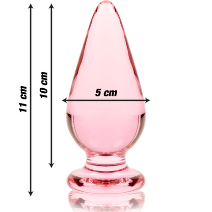 NEBULA SERIES BY IBIZA - MODELL 4 ANALPLUG BOROSILIKATGLAS ROSA 11 CM -O- 5 CM