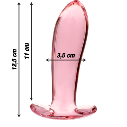NEBULA SERIES BY IBIZA - MODELL 5 ANALPLUG BOROSILIKATGLAS ROSA 12.5 CM -O- 3.5 CM
