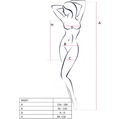PASSION - BS097 ROTER BODYSTOCKING, EINE GRÖSSE