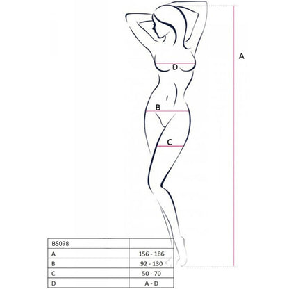 PASSION - BS098 ROTER BODYSTOCKING, EINE GRÖSSE