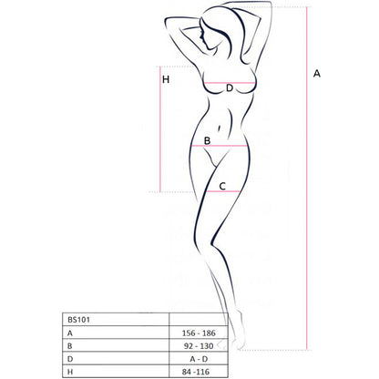 PASSION - BS101 ROTER BODYSTOCKING, EINE GRÖSSE