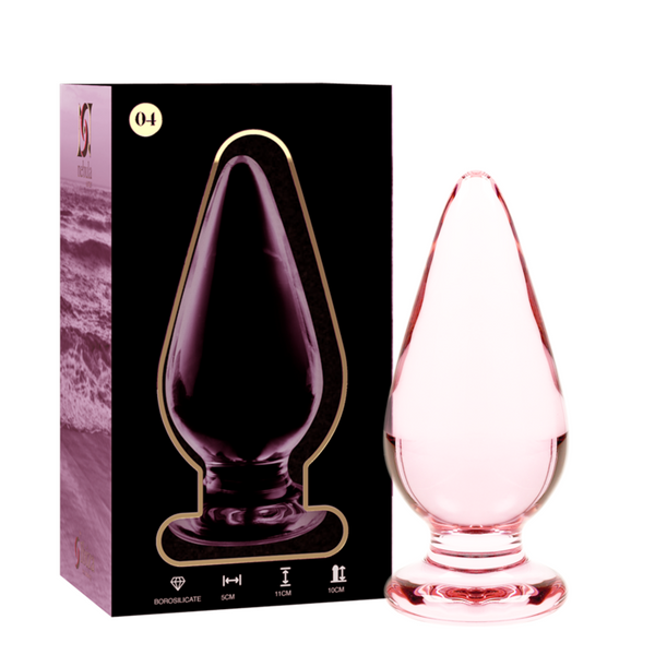 NEBULA SERIES BY IBIZA - MODELL 4 ANALPLUG BOROSILIKATGLAS ROSA 11 CM -O- 5 CM