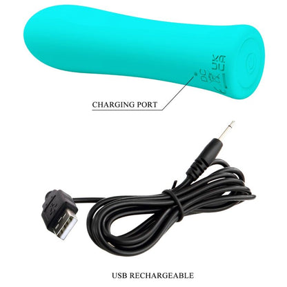 PRETTY LOVE - ALFREDA SUPER POWER VIBRATOR WASSERGRÜN