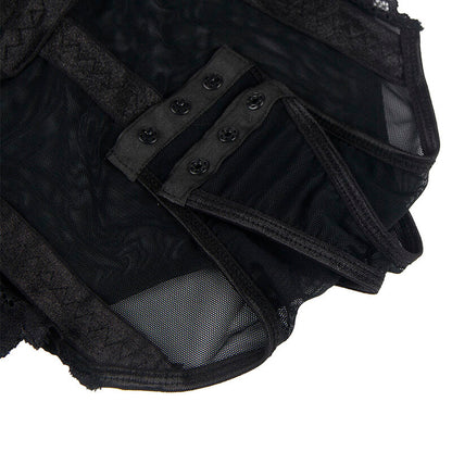 SUBBLIME - TEDDY MIT STRUMPFBAND-DETAIL BRUST SCHWARZ L/XL