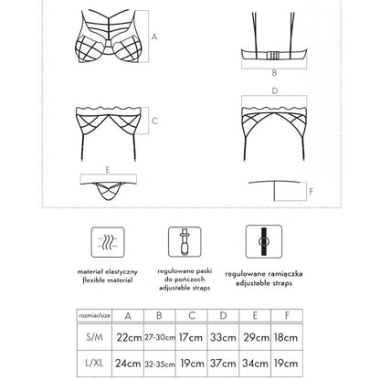 LIVCO CORSETTI FASHION - SOLEDAD LC 20217 BH + HÖSCHE + STRUMPFGÜRTEL L/XL