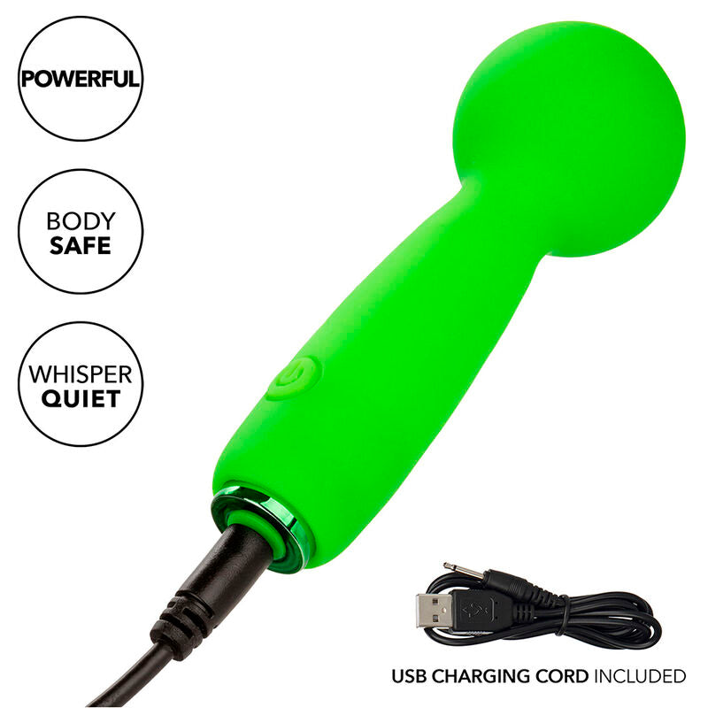 CALEXOTICS - NEON VIBES THE BUBBLY VIBE MINI-MASSAGER 10 VIBRATIONEN GRÜN