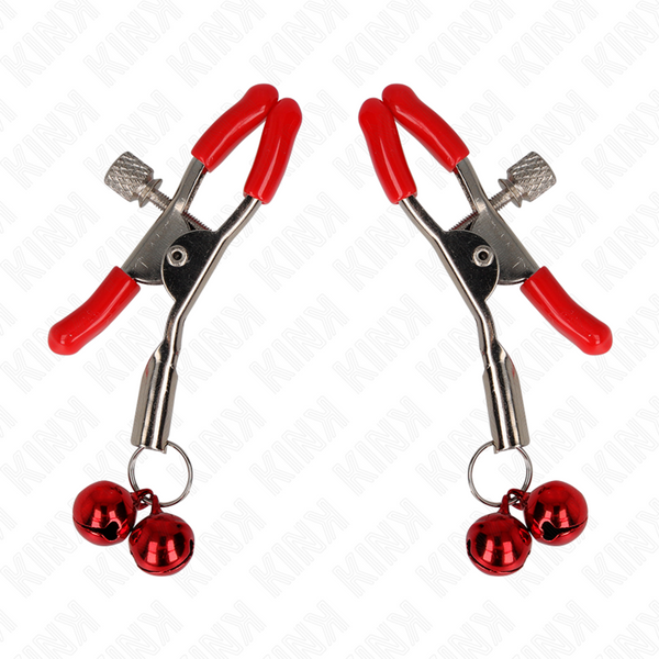 KINK - ROTE DOPPELGLOCKE NIPPELKLEMME ROT 6 CM