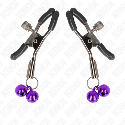 KINK - DOPPELGLOCKEN-NIPPELKLAMMEREI LILA 6 CM