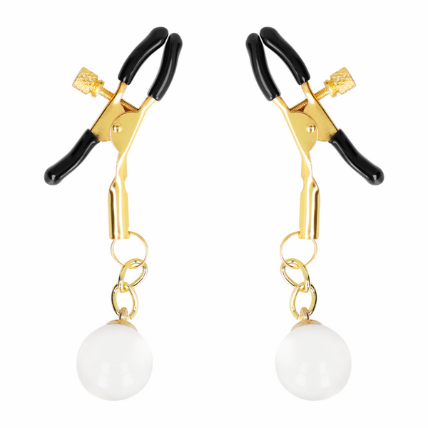 KINK - GLASPERLEN-NIPPELKLAMMERN GOLD 6 CM