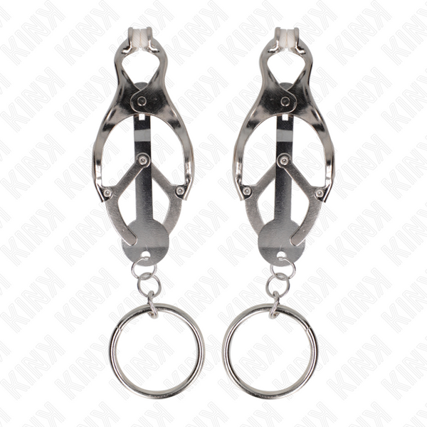 KINK - O-RING JAPANISCHE KLEEBLATT-NIPPELKLAMMERN SILBER