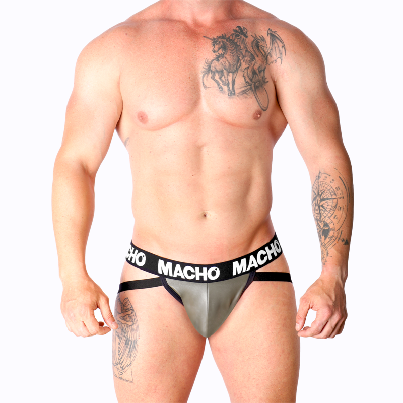 MACHO - MX27GR JOCK LEDER GRAU BEIGE M