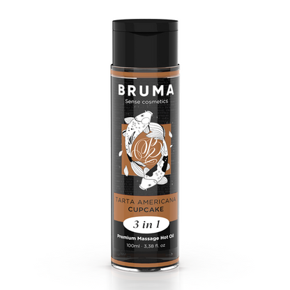 BRUMA - PREMIUM-MASSAGEÖL MIT WÄRMEEFFEKT, CUPCAKE-GESCHMACK 3 IN 1 - 100 ML