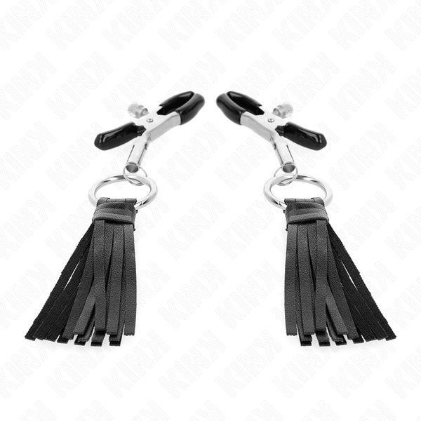 KINK - KUNSTLEDER QUASTEN NIPPELKLEMMEN 6 CM