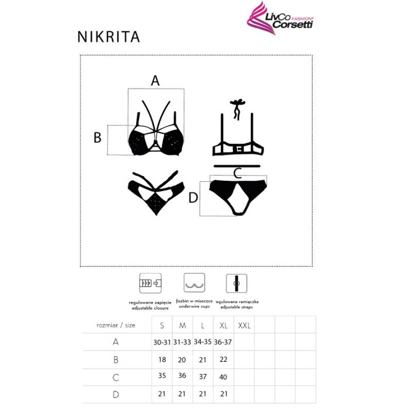 LIVCO CORSETTI FASHION - NIKRITA LC 90647 BH + HÖSCHEN SCHWARZ S