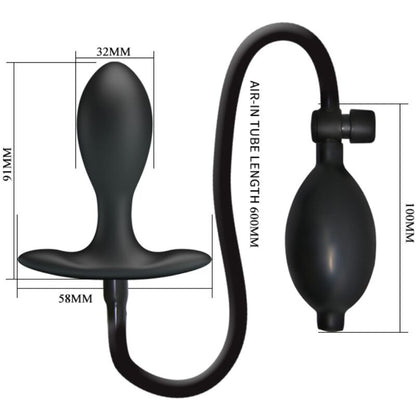 PRETTY LOVE - AUFBLASBARER ANALSTECKER SCHWARZ