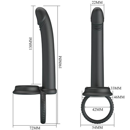 PRETTY LOVE - DILLION DOPPELTE PENETRATION DOPPELTER COCKRING SCHWARZ