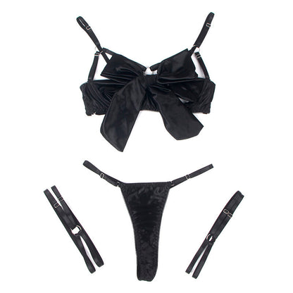 SUBBLIME - 955199 BH-SET MIT VERSTELLBARER SCHWARZER SCHLEIFE S/M