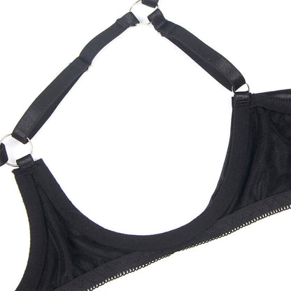 SUBBLIME - 955205 BH-SET MIT VERSTELLBARER SCHWARZER SCHLEIFE L/XL