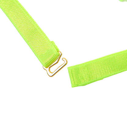 SUBBLIME - 955274 BH-SET MIT HALSKETTE UND BEINDETAILS FLUORESZIERENDES GRÜN S/M