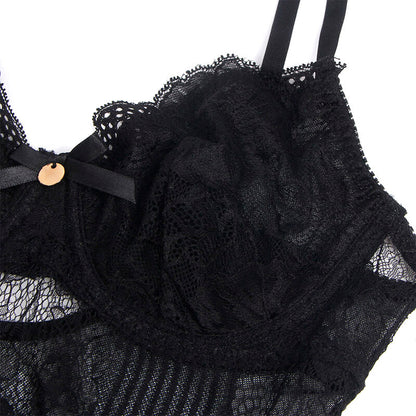 SUBBLIME - 955618 SPITZEN-BODYSUIT MIT UNTERTEILVERSCHLUSS SCHWARZ S/M