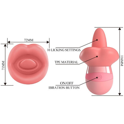 PRETTY LOVE - KYLEE ZUNGEN-KLITORIS-STIMULATOR 10 VIBRATIONEN NUDE PINK