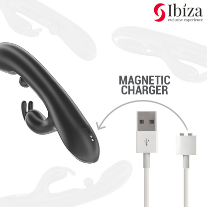 IBIZA - LEISTUNGSSTARKER RABBIT-VIBRATOR MIT MASSAGE-ROLLENPERLE