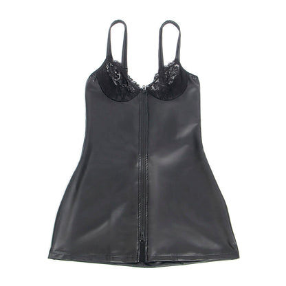 SUBBLIME - 957568 LEDERKLEID MIT REISSVERSCHLUSS SCHWARZ S/M
