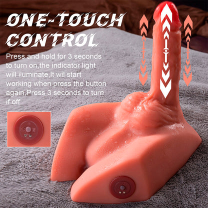 XISE - MICHAEL REALISTISCHER DILDO UND ANUSMASTURBATOR MIT STOSSFUNKTION, 15 CM