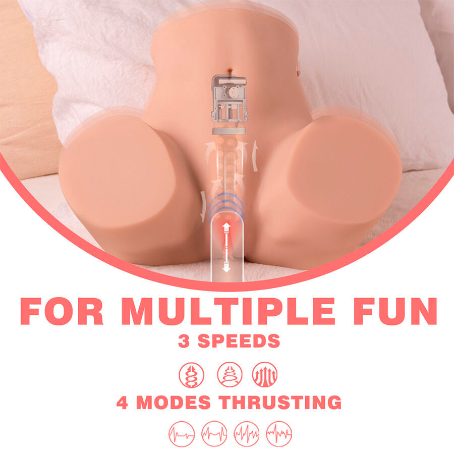 XISE - DANAE STOSSENDER REALISTISCHER VAGINA-MASTUBADOR MIT VIBRATION IN MEHREREN POSITIONEN
