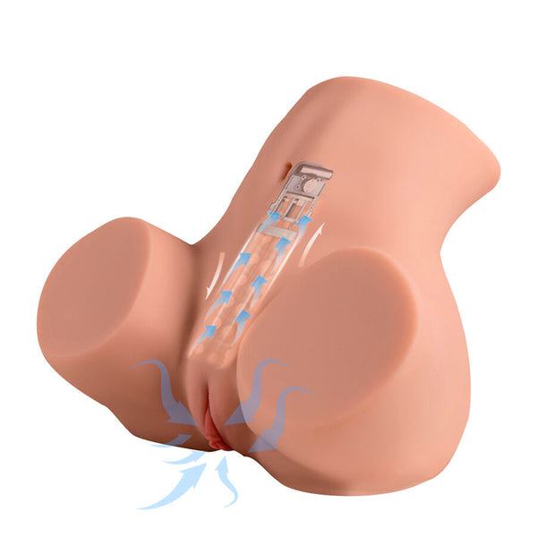 XISE - DANAE STOSSENDER REALISTISCHER VAGINA-MASTUBADOR MIT VIBRATION IN MEHREREN POSITIONEN