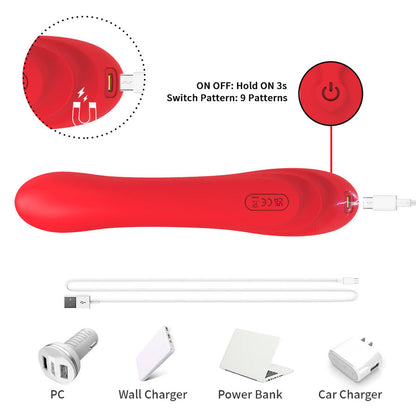 ARMONY - VIBRATOR MIT OSZILLIERENDER ZUNGE ROT