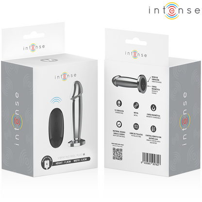 INTENSE - ANAL PLUG 10 VIBRATIONEN METALLDILDO MIT FERNBEDIENUNG M
