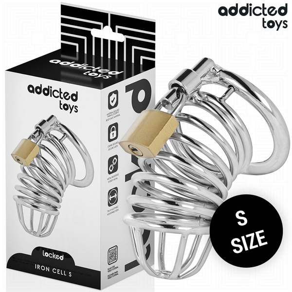 ADDICTED TOYS LOCKED - IRON CELL METALL-PENISKÄFIG 4 CM GRÖSSE S