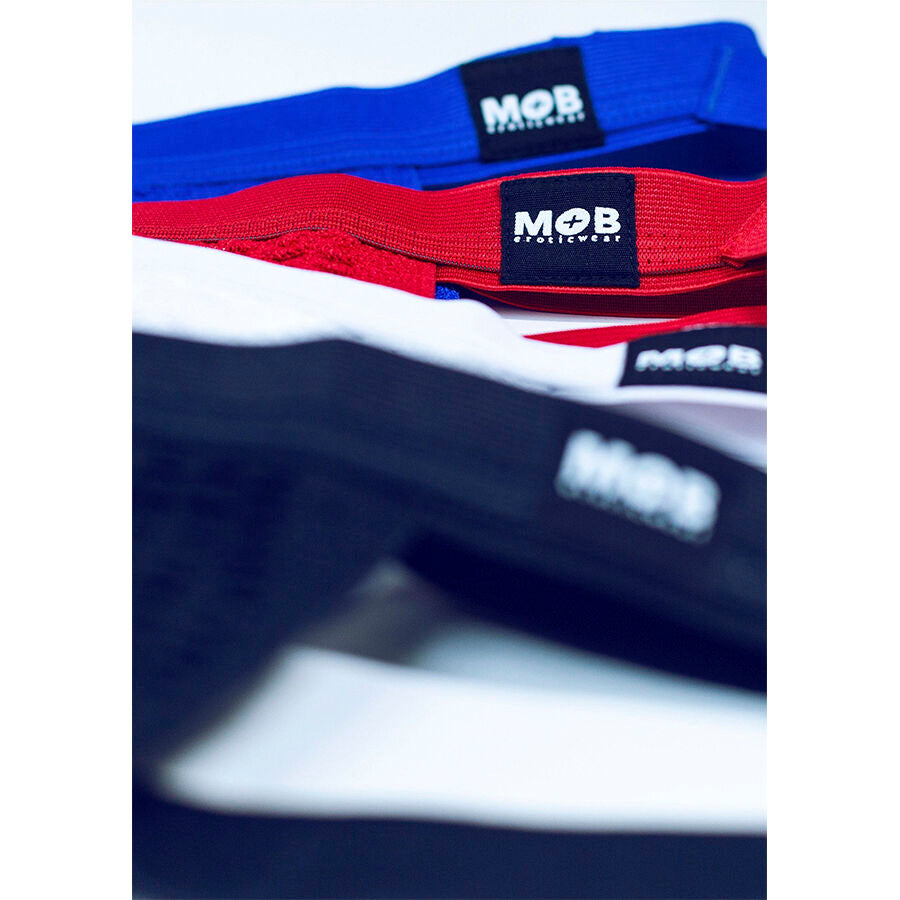 MOB - ROTER FETISCH-JOCKSTRAP-BADEANZUG, GRÖSSE S