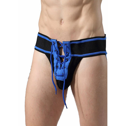 MOB - FETISCH JOCKSTRAP FOOTBALL BLAU GRÖSSE XL
