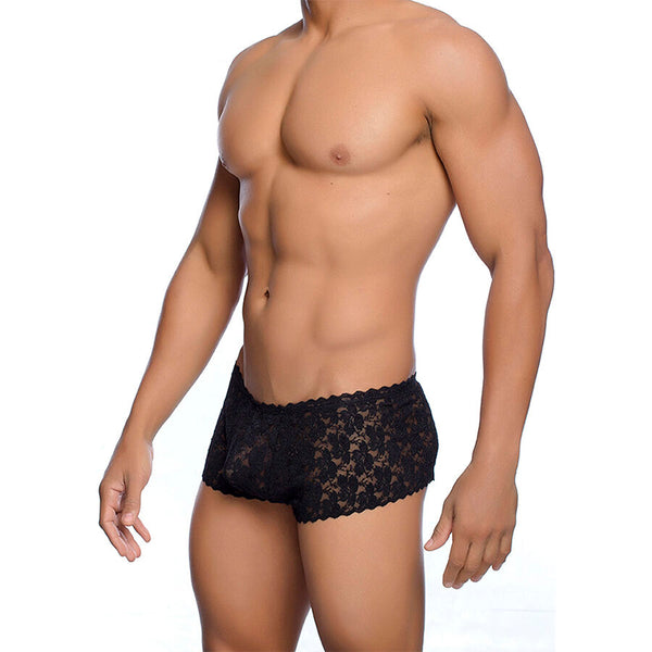 MOB - SCHWARZE SPITZENBOXER GRÖSSE L/XL