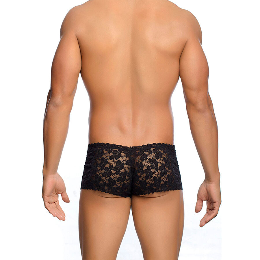MOB - SCHWARZE SPITZENBOXER GRÖSSE S/M