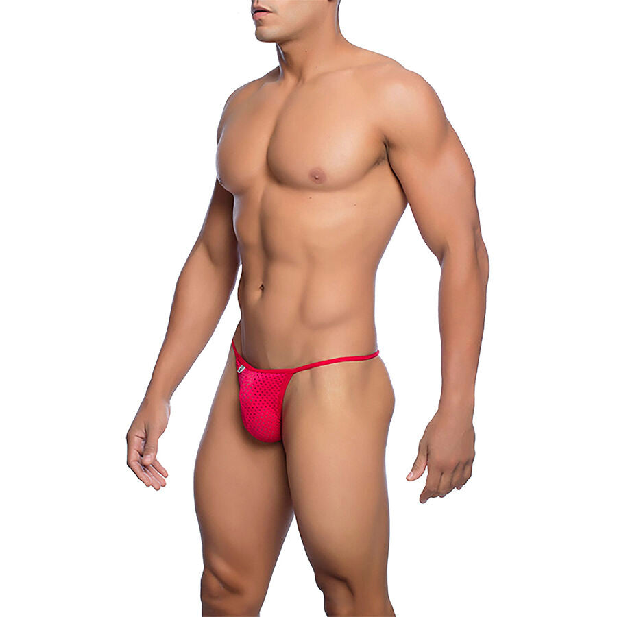 MOB - ROTER MIKROFASER-V-STRING GRÖSSE L/XL