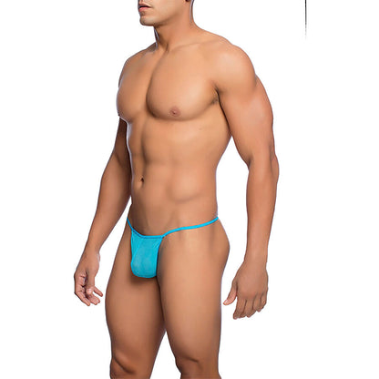 MOB - TRANSPARENTER T-FÖRMIGER TANGA AQUA GRÖSSE L/XL